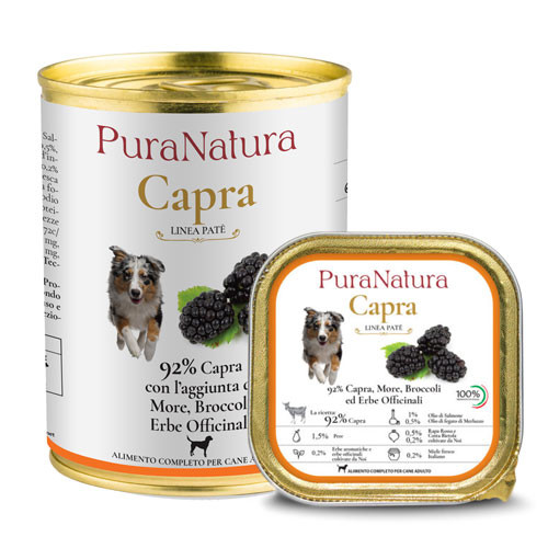 Dalla Grana Pura Natura umido cane capra e more 150g e 400g