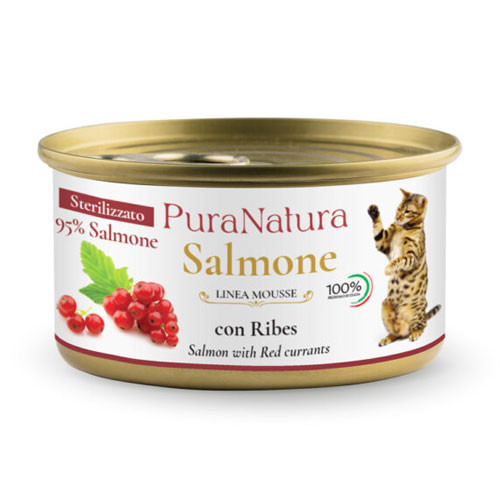 Dalla Grana Pura Natura umido gatto sterilizzato salmone e ribes 85g