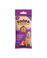 Soopa Dentalstick Banana e Zucca Snack per cani ANZIANI