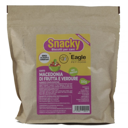 Eagle Pet Snacky Con Macedonia di Frutta e Verdure Biscotti Per Cani