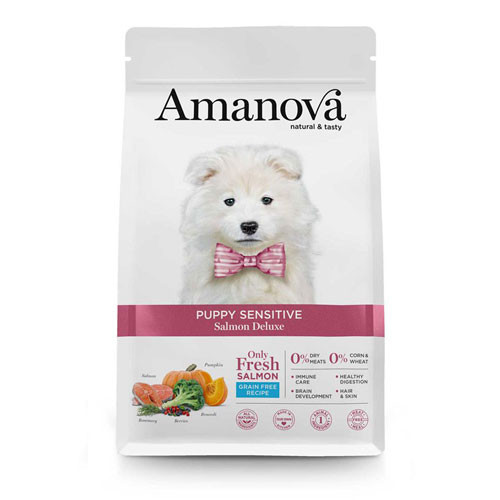 Amanova Cane PUPPY Delux Sensitive Salmone