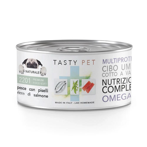 Tasty Pet 2201 Filetti di Tonno, Salmone e Kiwi Umido per Cani